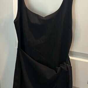 Express Scoop Neck Sleeveless Tie Wrap Mini Sheath Dress